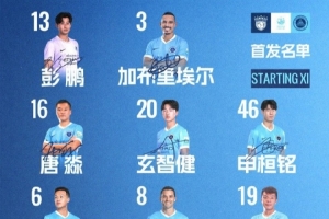 深圳新鵬城足協杯客場對決上海海港首發名單公布！