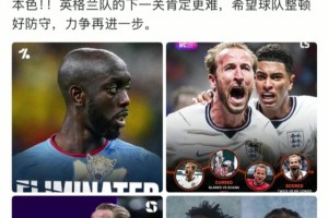 英格蘭2-1逆轉晉級！詹俊盛贊：凱恩盡顯英雄本色！