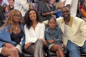 一家人一起！韋德攜老婆和變性兒子扎雅觀看WNBA全明星