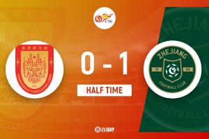浙江1-0重慶銅梁龍 半場(chǎng)戰(zhàn)報(bào)：王鈺棟進(jìn)球 米特里策送出關(guān)鍵助攻